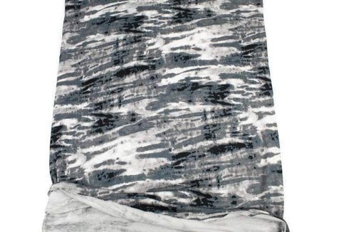 Gray Tie Dye Like Print Knit Jersey Fabric 1 yard PDK00663A